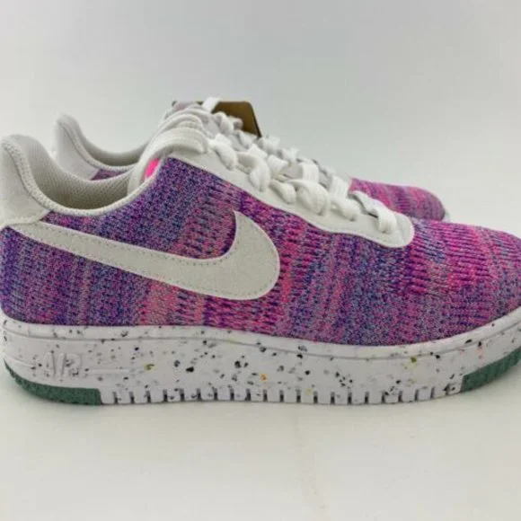 NEW Nike Air Force 1 Crater Flyknit Pink Purple Women's Sneakers Shoes - Picture 8 of 13